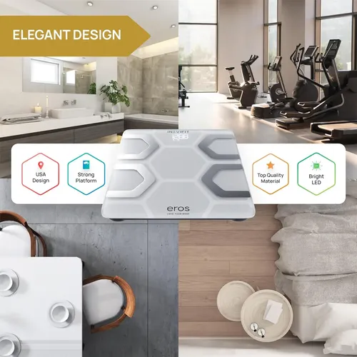 Báscula De Grasa Corporal Inevifit Eros Smart Bmi Bluetooth Blanco