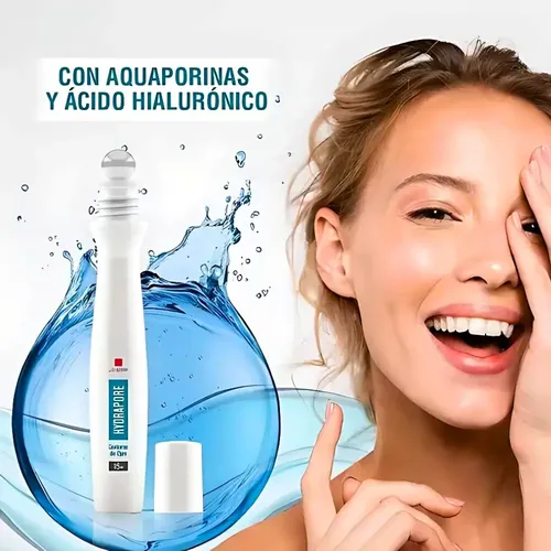 Gel Contorno de Ojos Lidherma Hydrapore Ácido Hialurónico Roll On 15mL