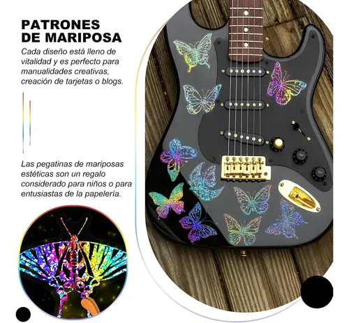 100pc Pegatina De Mariposa De Brillo Holográfico