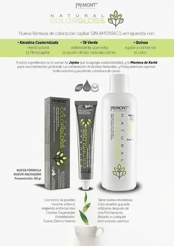 Tintura Natural Tono 8.00 Colorgloss 60gr- Primont Bp