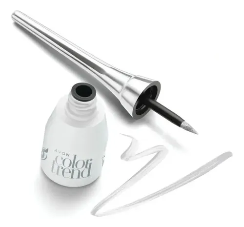 Delineador Líquido Color Trend Ojos Avon Negro Dorado Azul Color Plateado metalizado