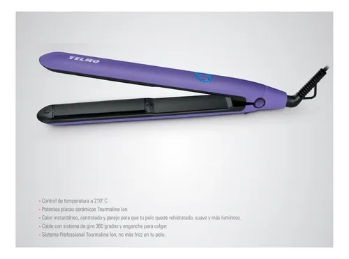 Planchita Plancha Pelo Alisado Ion Profesional Yelmo Ap-3311 Color Violeta