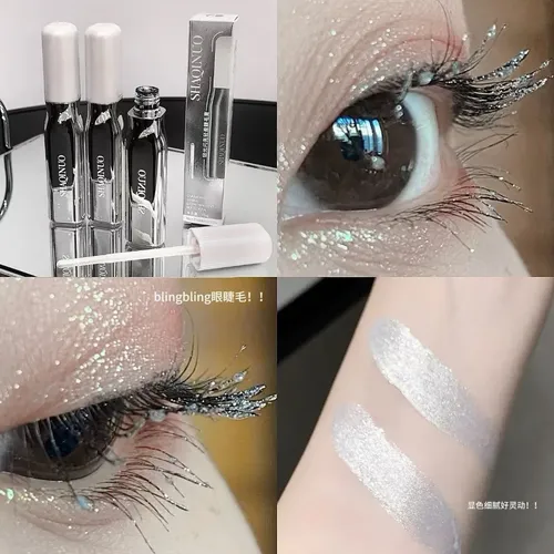 Mascara De Pestañas Rimmel Con Glitter Plateados Shaqinuo
