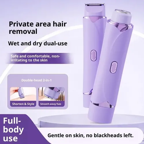 Depiladora Eléctrica Facial Y Bikini Portátil Morada