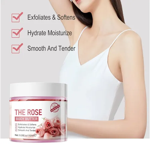 Manteca Corporal De Rosas Para Piel Seca, Aceite De Rosa Na