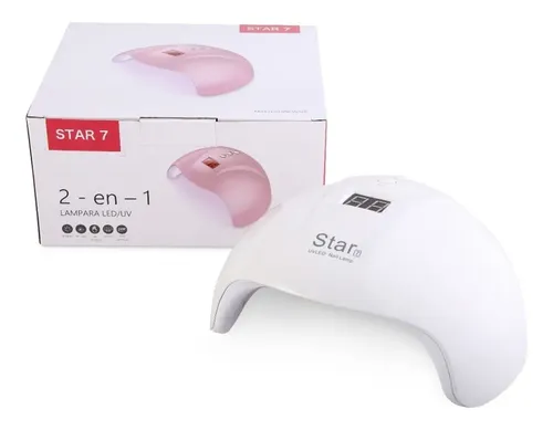 Cabina Uv Led 24w 2 En 1 Star 7 Usb Uñas Gelificadas Manos Color Blanco
