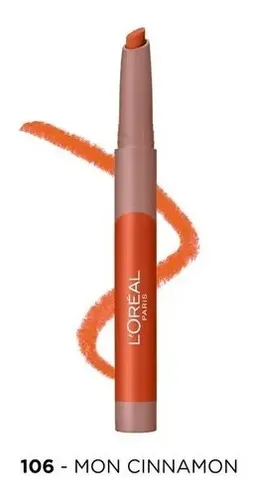 Labial Infaillible L’oréal París Matte Lip Crayón Duradero 106 Mon Cinnamon