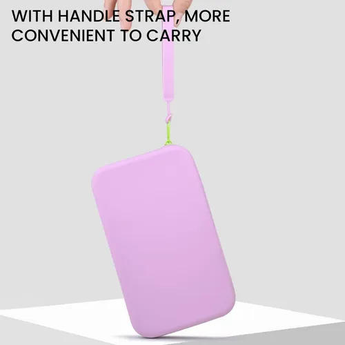 Bolsa De Maquillaje De Viaje De Silicona, 1 Pieza, Morada
