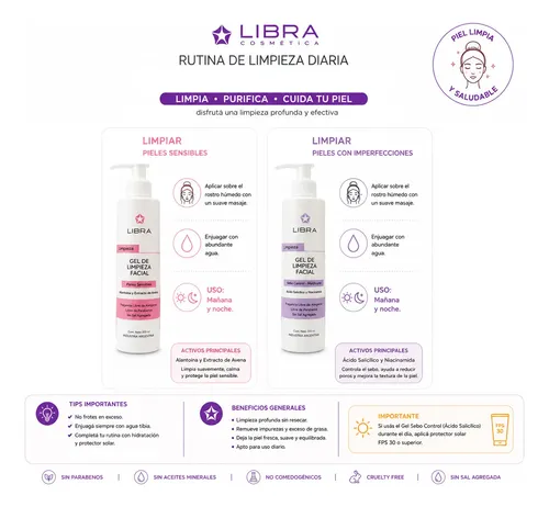 Pack Gel Sebo Control + Sensible + Booster Niacinamida