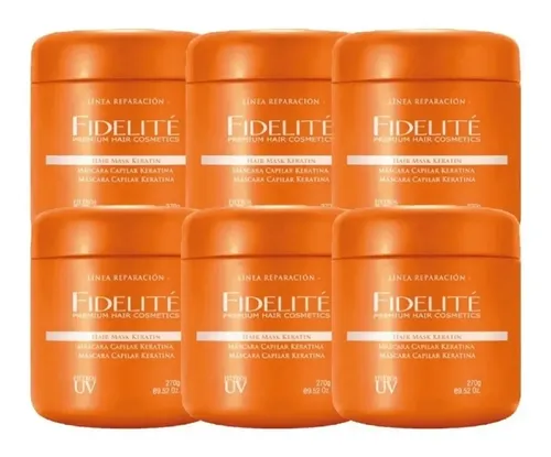 Baño De Crema Mascara Keratina Fidelite Reparacion 270gr X6