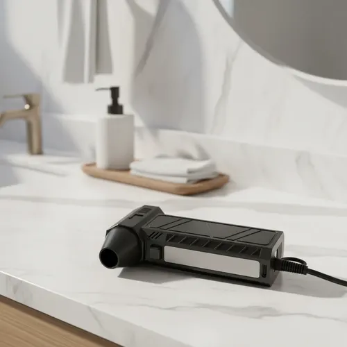 Plumero De Aire Portátil Recargable Con Turboventilador Mult Negro