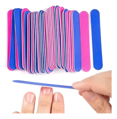 100 Limas Para Uñas, Tira Lijadora Fina De Doble Cara, Uñas