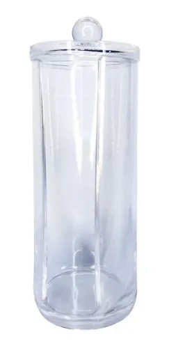 Vaso Acrílico Portademaquillantes Con Tapa Algodonero F500