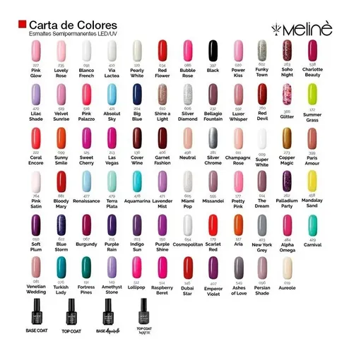 Esmaltes Semipermanentes Uñas Meliné Color Gel Led/uv