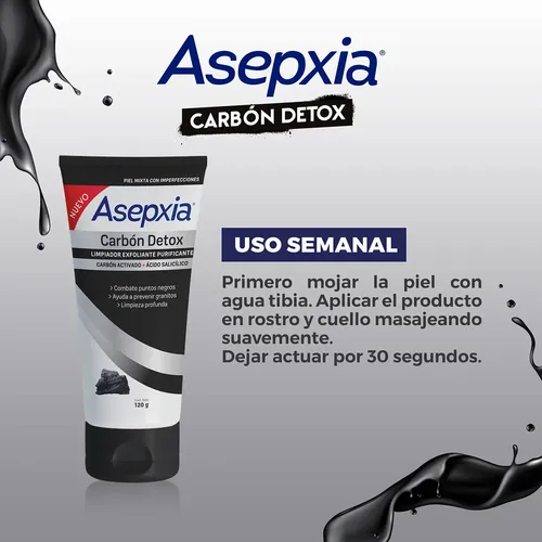 Asepxia Carbon Gel Exfoliante 120 G