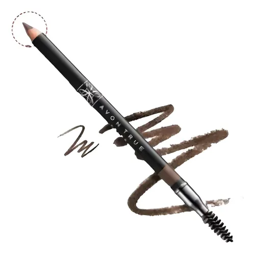 Lapiz Delineador Para Cejas Con Cepillo Avon 1.2g Color Soft Black (negro)