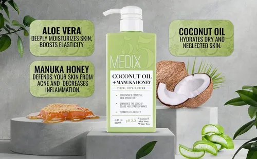 Medix 5.5 Loción De Aceite De Coco Para El Cuidado De La P