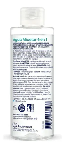 Agua Micelar Dermaglós Piel Mixta A Grasa X 200 Ml