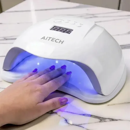 Cabina Uñas Lampara Uv Led Secado Rapido Uniforme Sensor Cabina Profesional Desmontable Gel Semipermanente Esmalte Manos Pies Rapido Uniforme Manicure Pedicure Salon Casa Proximidad