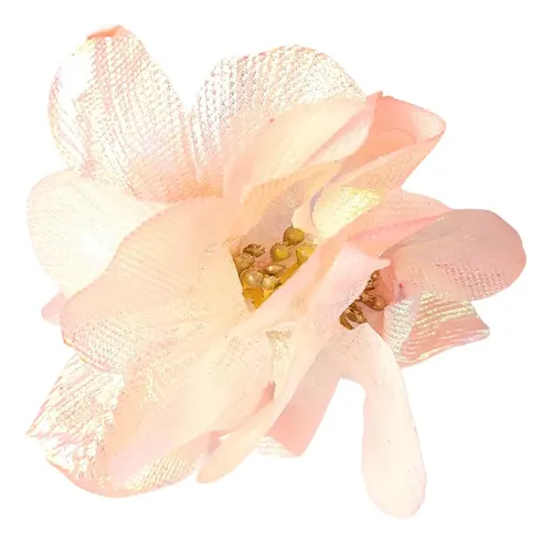 Hebillas Para Pelo Flores De Tela Colores Pack X12 Tornasoladas Colores