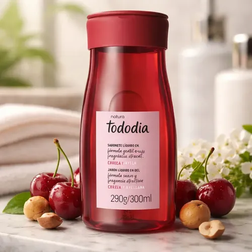 Jabón Líquido Corporal Tododia Cereza Y Avellana Natura