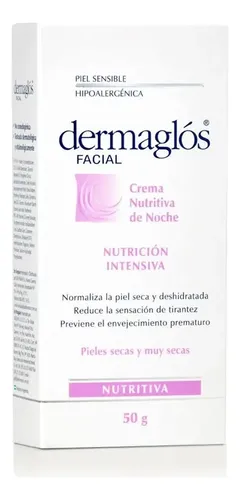 Dermaglos Facial Crema Nutritiva De Noche Piel Seca 50g