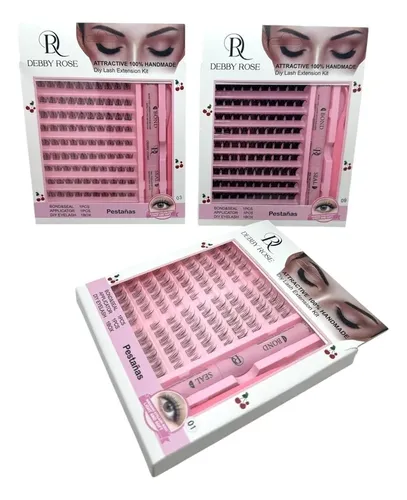 Kit Extensiones De Pestañas Diy Cluster Bond Seal Aplicador