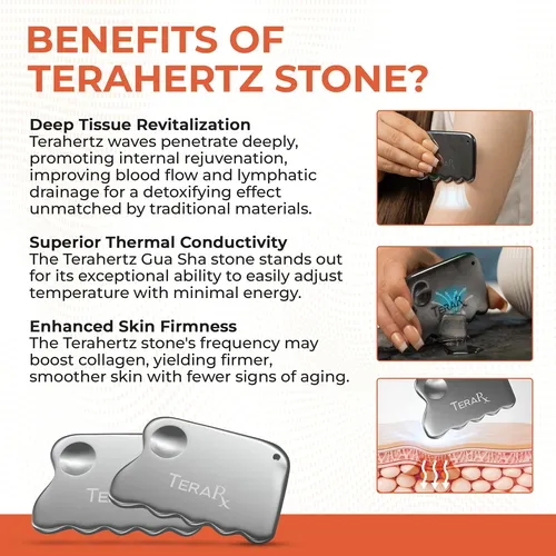 Herramientas De Masaje Terahertz Stone Gua Sha Y Terarx Para