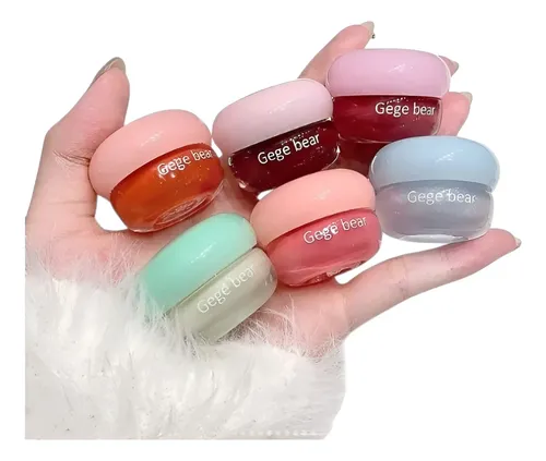 Brillo Labial Mini Pote Jelly Jam Solid Lip Gloss Gege Bear