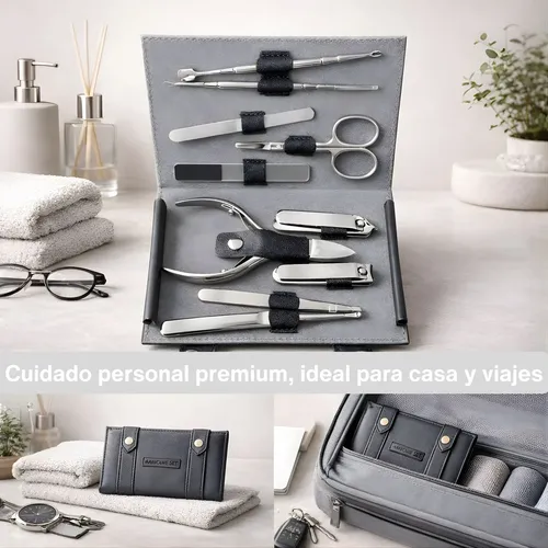 Set Manicura Y Pedicura Acero Inoxidable Con Estuche