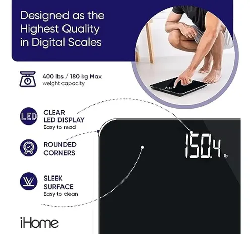 Báscula Digital Ihome Para Baño Escalonada – Ihome