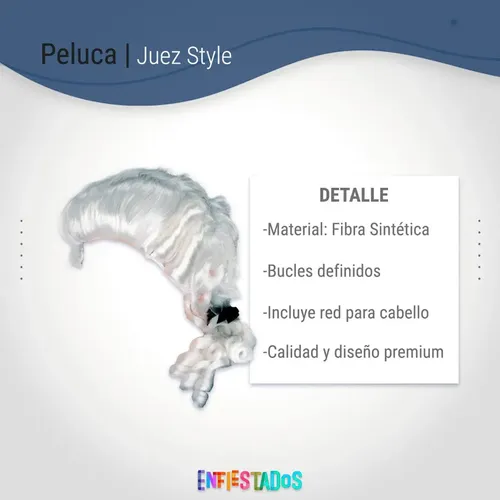 Peluca Juez Ingles Luis Xv Noble Cotillon Disfraz