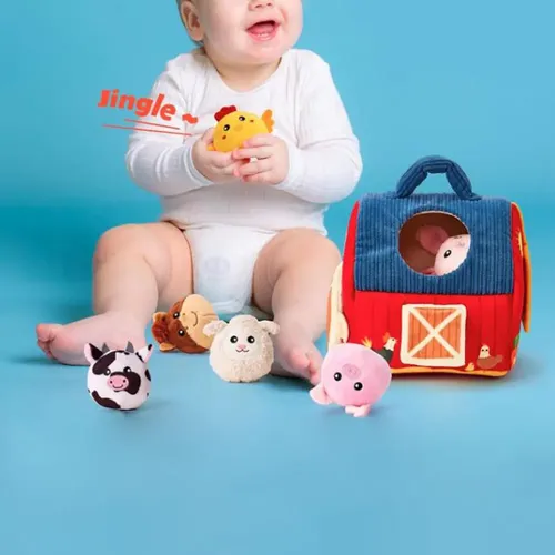 Mzconjunto De Peluches Animales De Granja Navidad Kjmm A