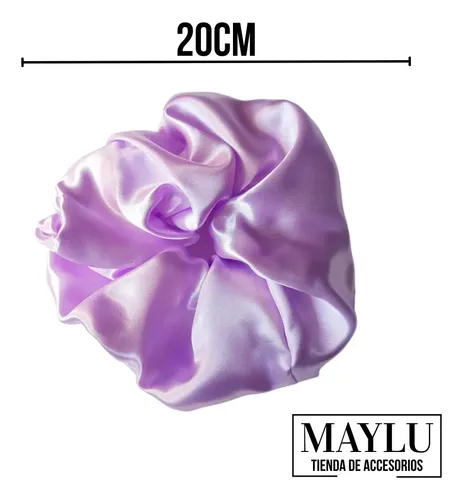 Colitas de pelo Scrunchies De Pelo De Raso Antifrizz Maxi escrunchie lila
