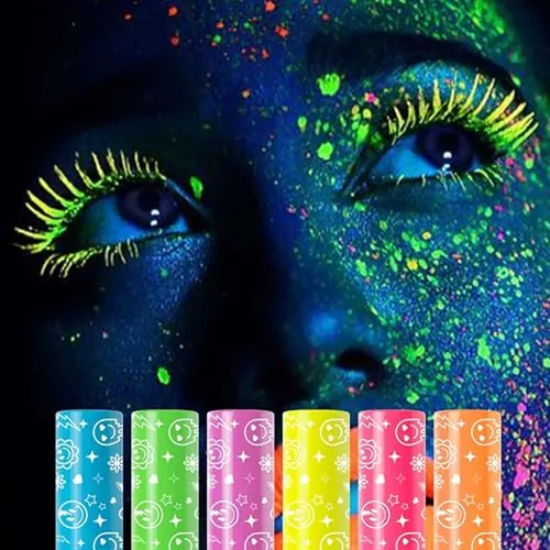 Set De Rímel Líquido Mate, 6 Colores, Lápiz De Neón Uv, Colo