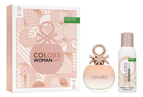 Perfume Mujer Benetton Colors Rose Edt 80ml + Deo Set