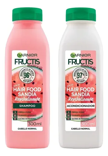 Shampoo + Acodicionador Garnier Fructis Hair Food Sandia