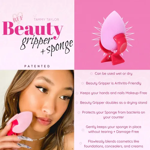 Tammy Taylor Soporte Esponja Maquillaje Silicona Rosa