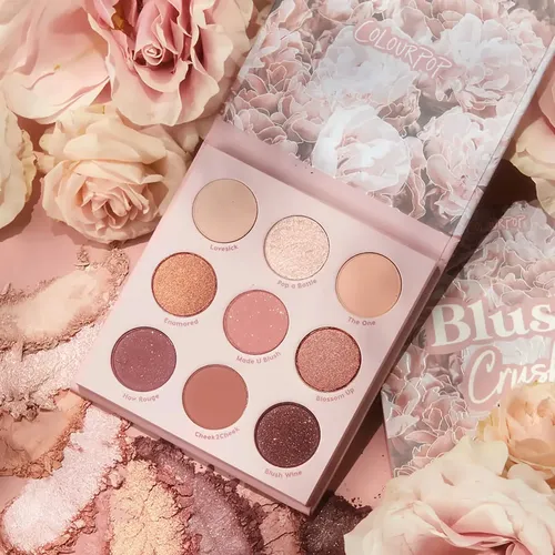 Paleta de Sombras ColourPop Blush Crush 9 Tonos Nude Satinado