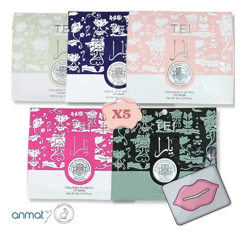 Parches P/ Labios Mascarilla X5 De Colageno Arabes Yara Tei