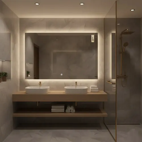 Espejo Led Pared Touch Luz Tritono Baño Redondo Rectangular