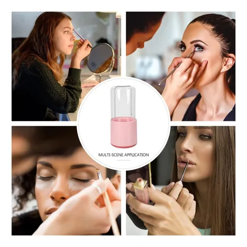Estuche For Brochas De Maquillaje, Con Tapa Y Grande