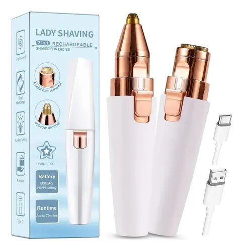 Depiladora Eléctrica Facial Kroaya Bz-202b Recargable Led