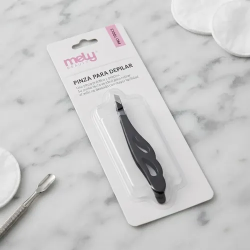 Pinza Depilar Cejas Profesional Antideslizante Punta Diagona