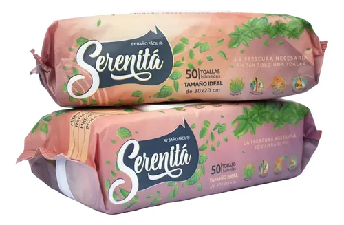 Toallas Xl Húmedas Serenita Higiene Íntima Adultos 3 Packs