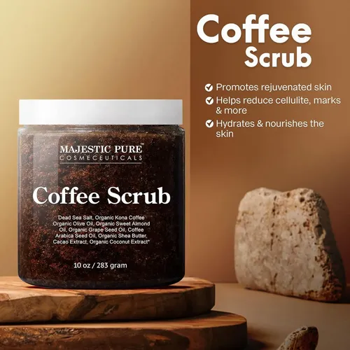Majestic Pure Exfoliante De Café Arábica Con Sal Del Mar Mue
