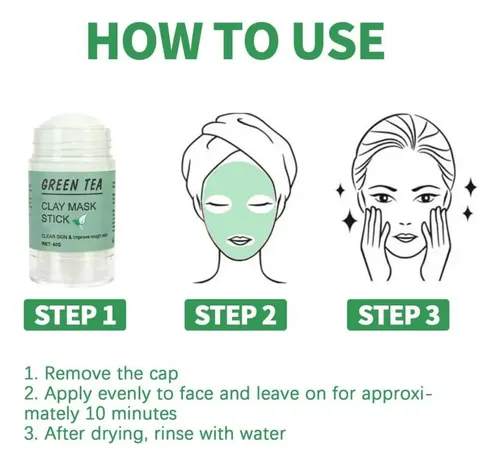 Mascarilla De Té Verde En Barra Sin Poros, Arcilla ^.^