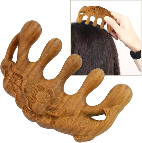 Peine De Masaje De Dientes Anchos Meridian Marrón Claro