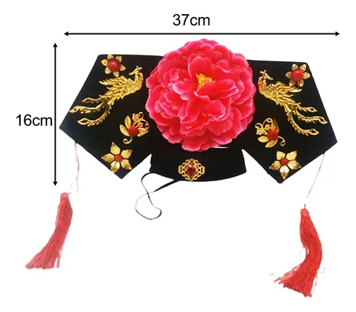 Diadema Qing Emperatriz, Tocado Floral Multicolor Multicolor