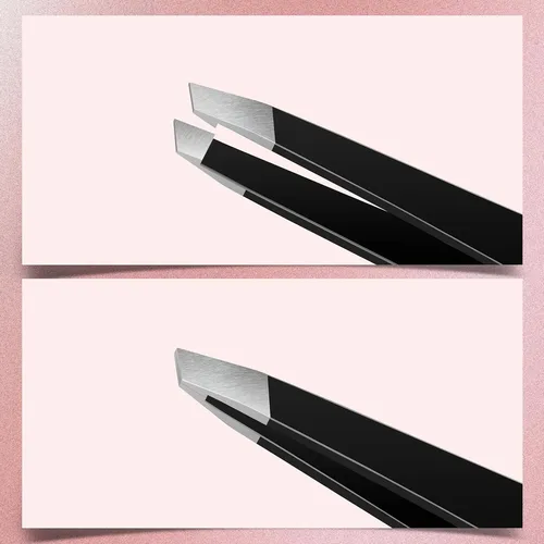Pinza Negra Profesional Para Cejas Y Vello Facial